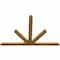 Ekena Millwork Saratoga Rough Sawn Timber Gable Bracket, Western Red Cedar, 72"W x 48"H x 2"D x 4"F, 16/12 Pitch GBW072X48X0204SAR00RWR - alternate 2